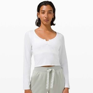 Lululemon Cropped Henley Top